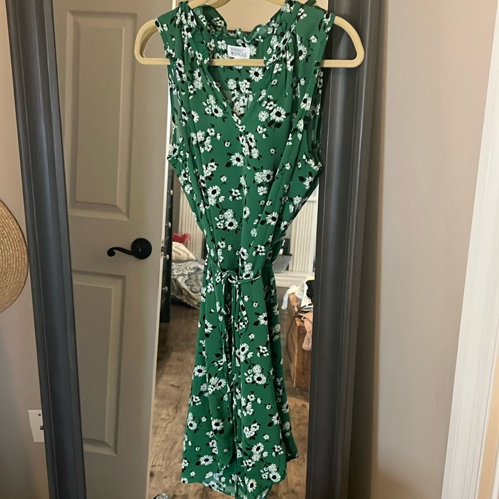 Stitch fix green floral dress 41 Hawthorn